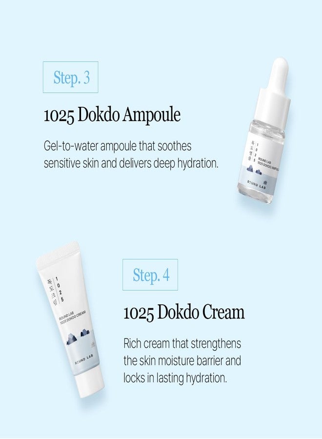 ROUND LAB 1025 Dokdo Hydrating Mini Size Kit (Cleanser, Toner, Ampule, Cream), Deep Hydration for Dry Skin, Daily Skin Care Routine Trial Kit for Moisture Care, Travel Size Gift Set, Korean Skin Care - Image 5